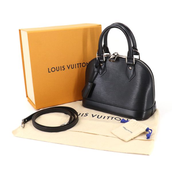 90178254 08 Louis Vuitton Epi Alma BB 2way Hand Shoulder Bag Leather Noir