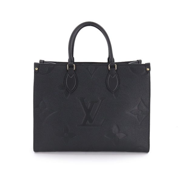 90178655 02 Louis Vuitton Monogram Implant Onthego MM 2way Tote Bag Noir