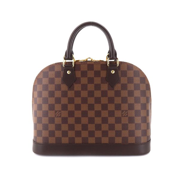 90178657 02 Louis Vuitton Damier Alma PM Hand Bag Ebene Brown