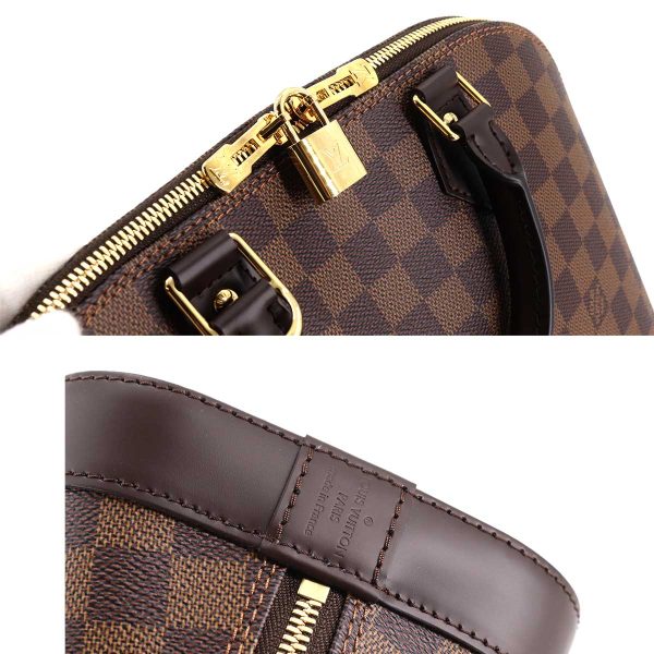 90178657 07 Louis Vuitton Damier Alma PM Hand Bag Ebene Brown