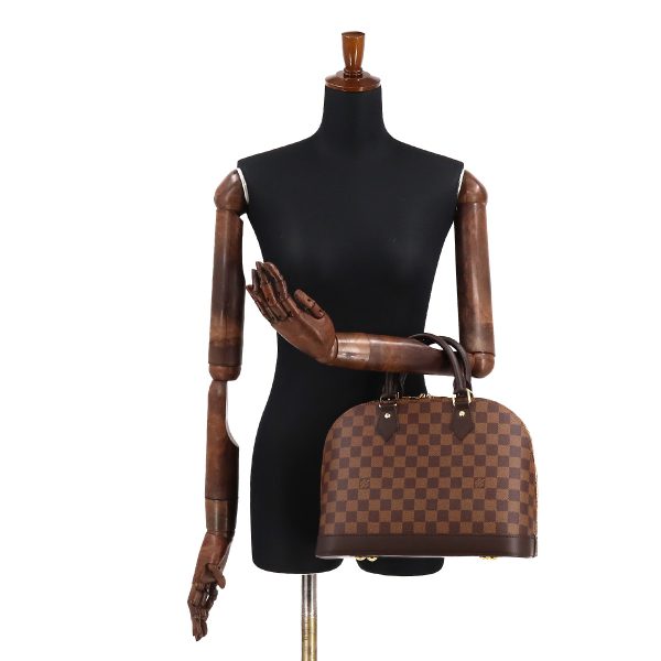 90178657 09 Louis Vuitton Damier Alma PM Hand Bag Ebene Brown