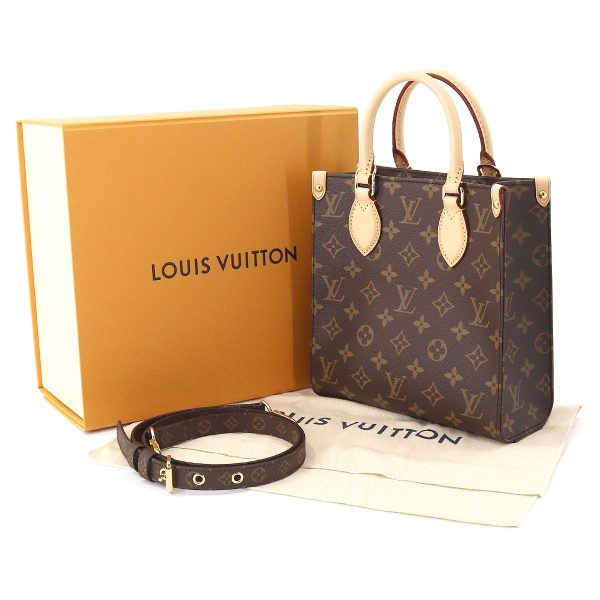 90178866 09 Louis Vuitton Monogram Sac Plat BB 2way Hand Shoulder Bag Brown