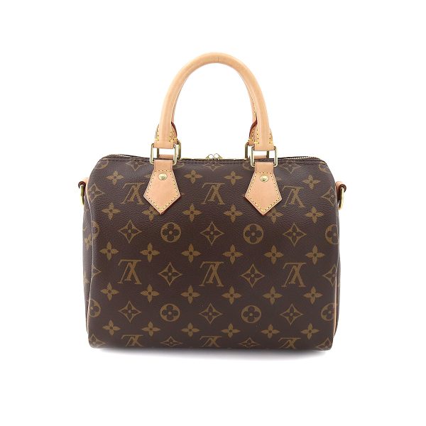 90178890 02 Louis Vuitton Monogram Speedy Bandouliere 25 2way Shoulder Bag Brown