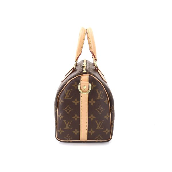 90178890 03 Louis Vuitton Monogram Speedy Bandouliere 25 2way Shoulder Bag Brown