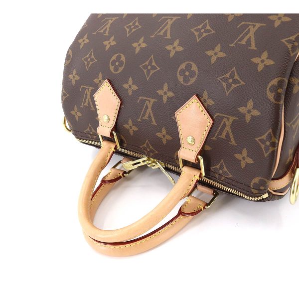 90178890 05 Louis Vuitton Monogram Speedy Bandouliere 25 2way Shoulder Bag Brown