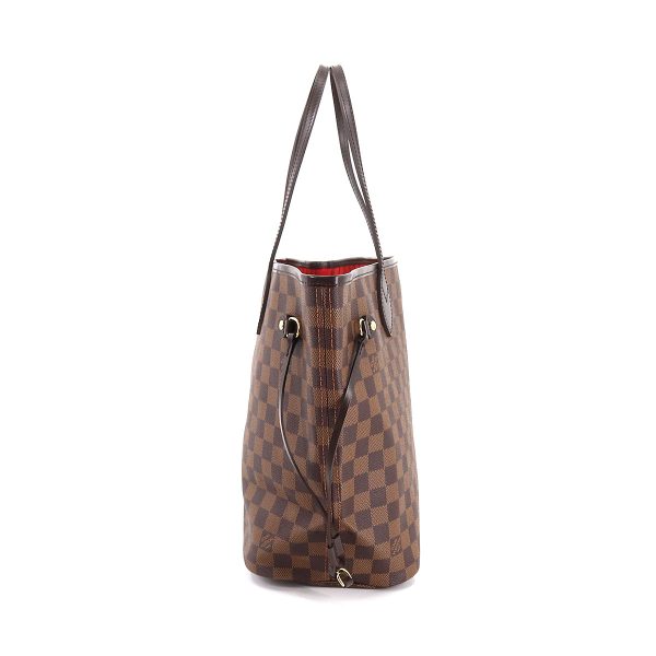 90178907 03 Louis Vuitton Damier Neverfull MM Tote Bag Ebene Cerise Brown