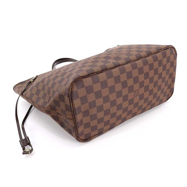 90178907 04 Louis Vuitton Damier Neverfull MM Tote Bag Ebene Cerise Brown