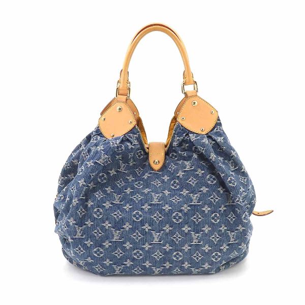 90178935 02 Louis Vuitton Monogram Denim XL Shoulder Bag Canvas Blue