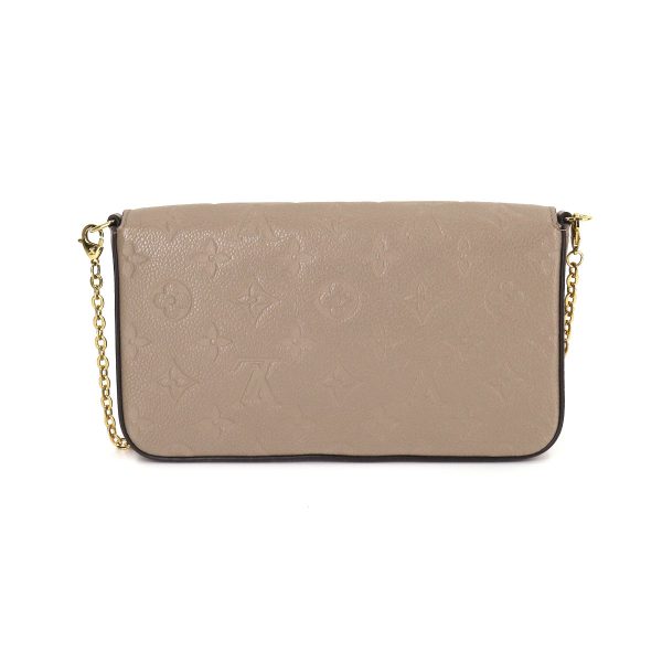 90179084 02 Louis Vuitton Monogram Implant Pochette Felicie Chain Wallet Leather