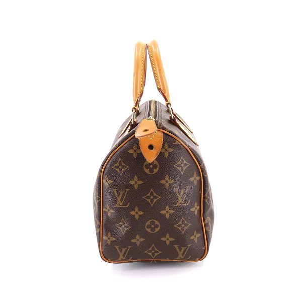 90179191 03 Louis Vuitton Monogram Speedy 25 Hand Bag Brown Gold Hardware