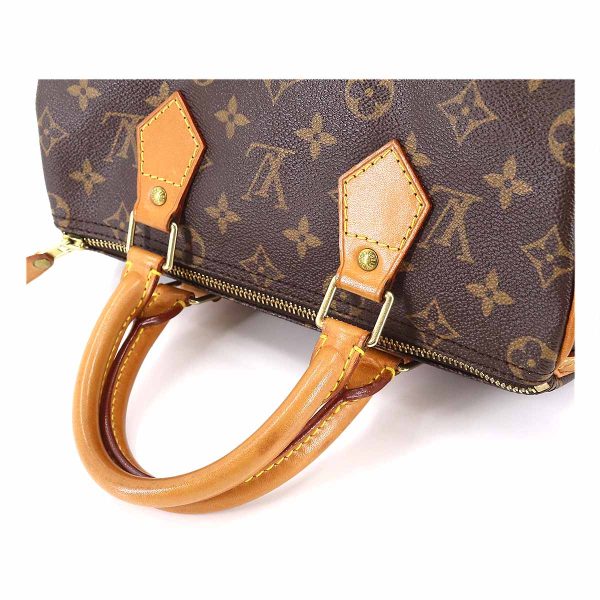 90179191 05 Louis Vuitton Monogram Speedy 25 Hand Bag Brown Gold Hardware