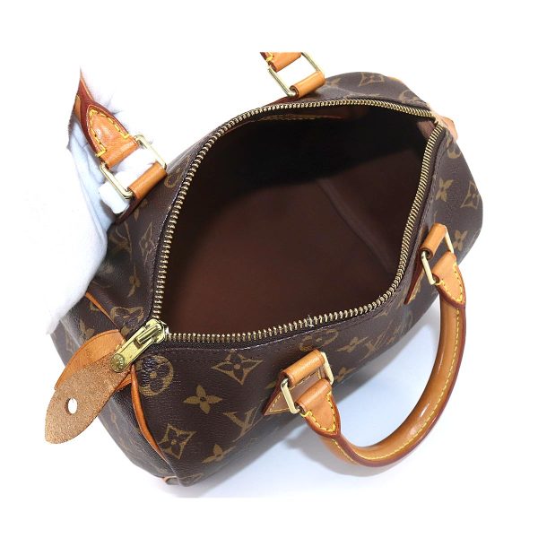 90179191 06 Louis Vuitton Monogram Speedy 25 Hand Bag Brown Gold Hardware