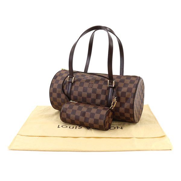 90179198 09 Louis Vuitton Damier Papillon 30 Hand Bag Ebene Brown