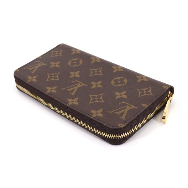 90179663 03 Louis Vuitton Monogram Zippy Round Zipper Long Wallet Brown