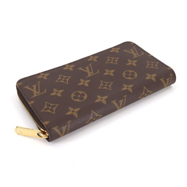 90179663 04 Louis Vuitton Monogram Zippy Round Zipper Long Wallet Brown