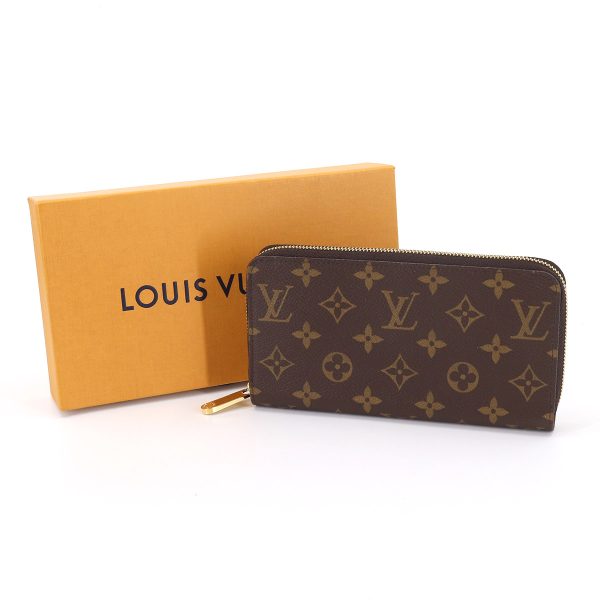 90179663 08 Louis Vuitton Monogram Zippy Round Zipper Long Wallet Brown