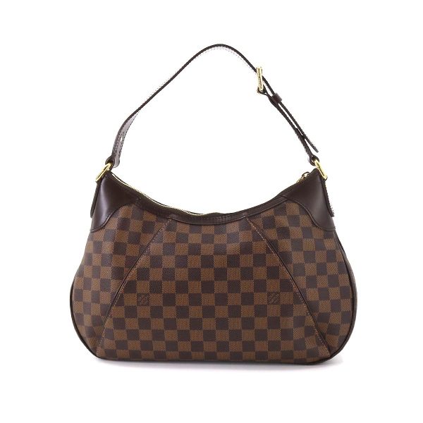 90179692 02 Louis Vuitton Damier Thames GM Shoulder Bag Ebene Gold Metal