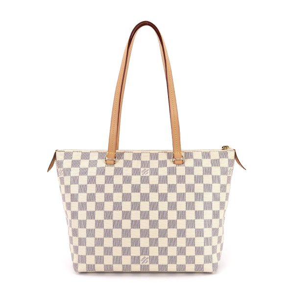 90179965 02 Louis Vuitton Damier Azur Jena PM Tote Bag White Gray