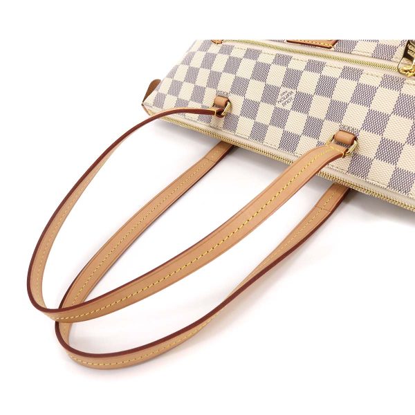 90179965 05 Louis Vuitton Damier Azur Jena PM Tote Bag White Gray