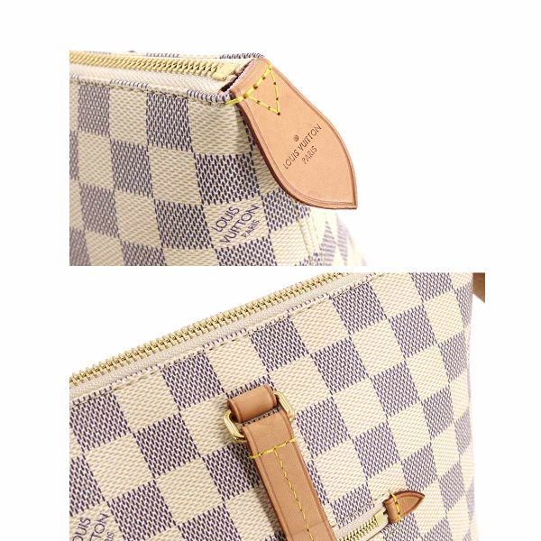 90179965 08 Louis Vuitton Damier Azur Jena PM Tote Bag White Gray