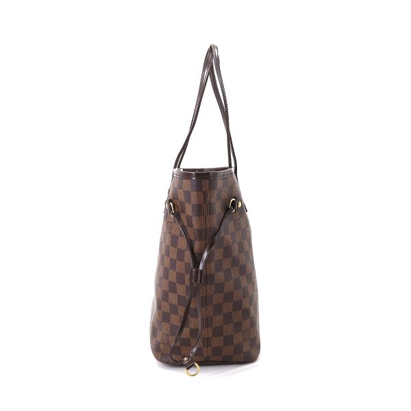 90180017 03 Louis Vuitton Damier Neverfull MM Tote Bag Ebene Cerise Brown