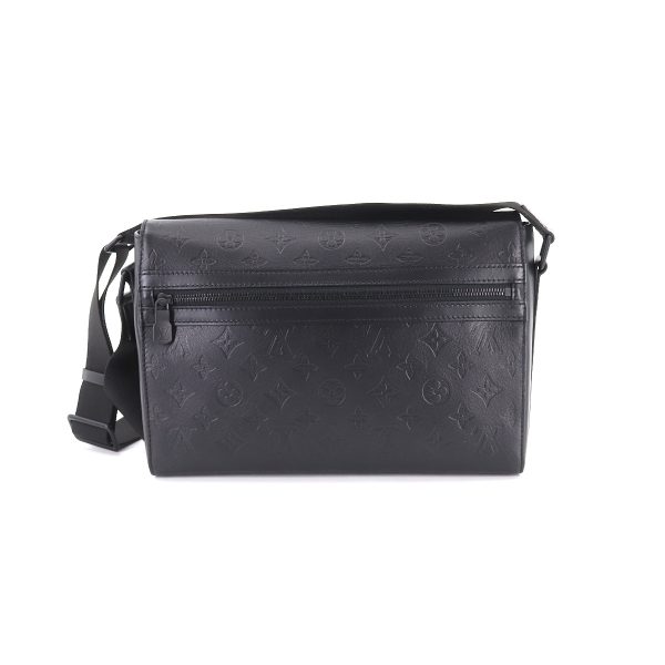 90180256 02 Louis Vuitton Monogram Shadow Sprinter Messenger Shoulder Bag Leather Noir