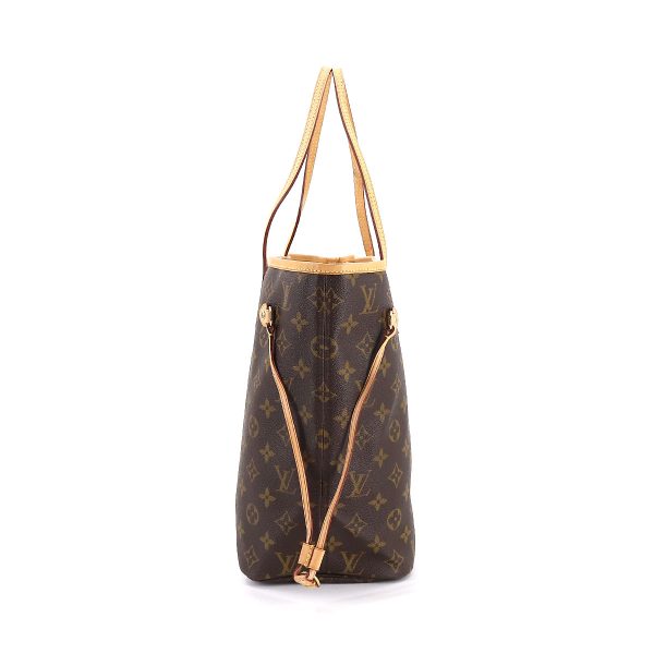 90180820 03 Louis Vuitton Monogram Neverfull MM Tote Bag Brown Beige