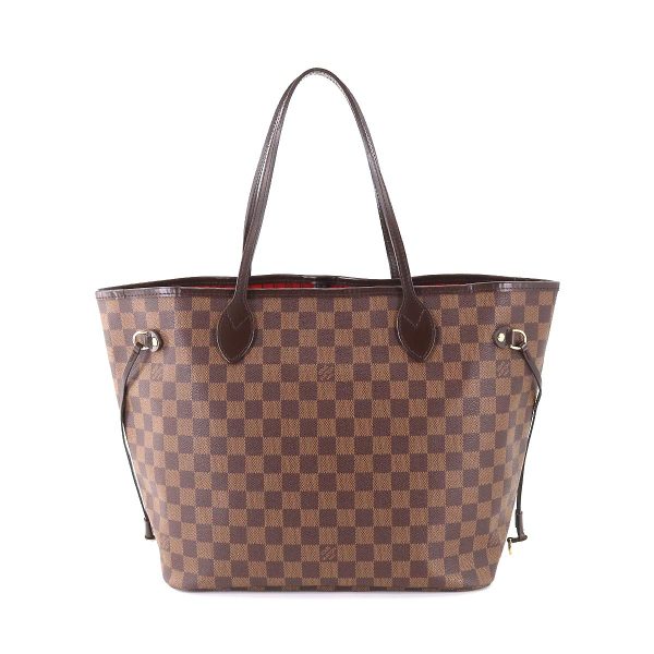 90180859 02 Louis Vuitton Damier Neverfull MM Tote Bag Ebene Brown