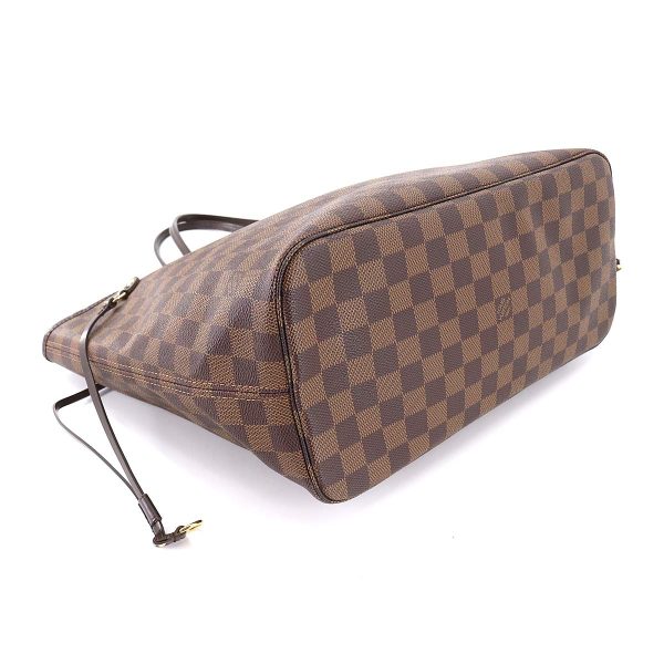 90180859 04 Louis Vuitton Damier Neverfull MM Tote Bag Ebene Brown