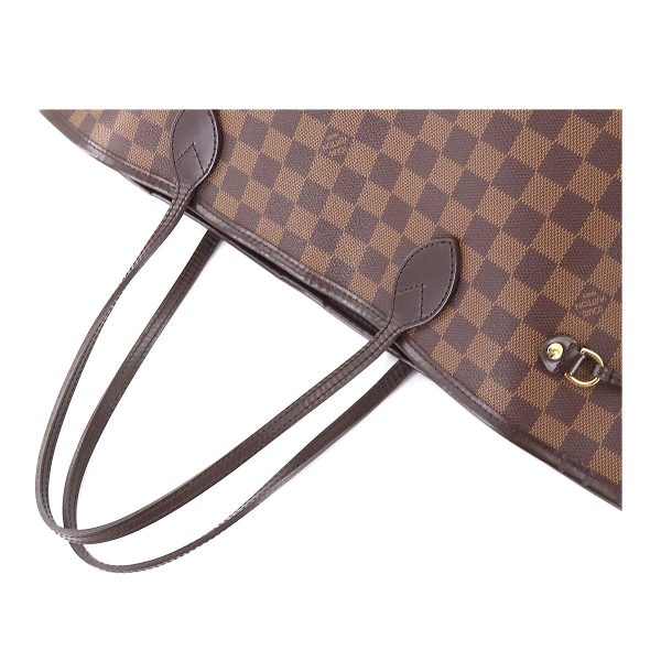 90180859 05 Louis Vuitton Damier Neverfull MM Tote Bag Ebene Brown