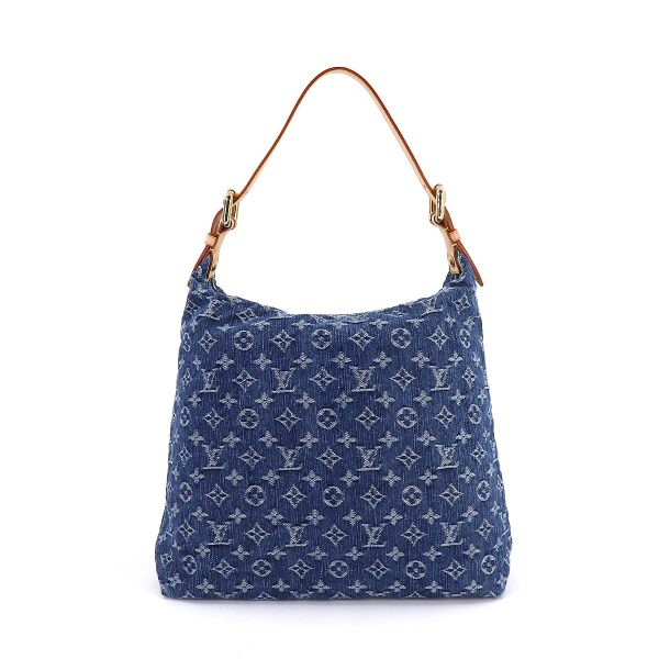 90180883 02 Louis Vuitton Monogram Denim Baggy GM Shoulder Bag Canvas Blue