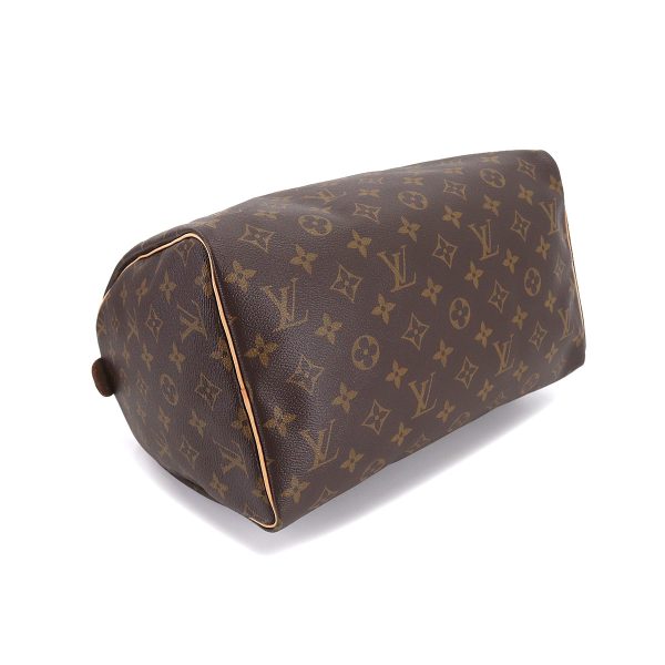 90180899 04 Louis Vuitton Monogram Speedy 30 Hand Bag Brown