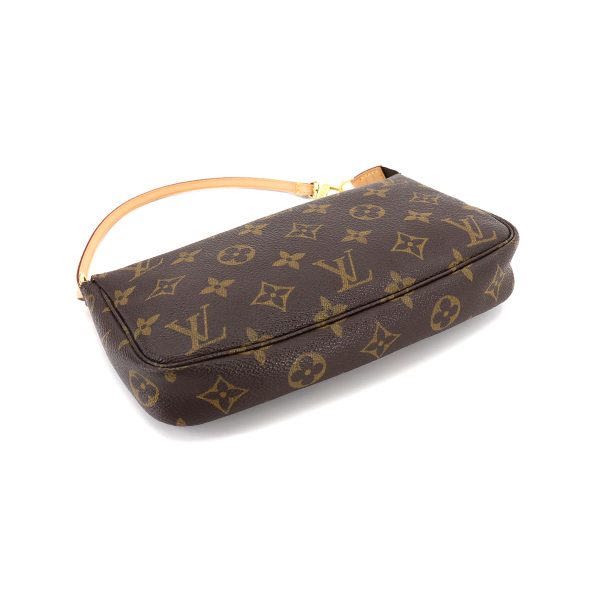 90180919 04 Louis Vuitton Monogram Pochette Accessoires Hand Bag Brown