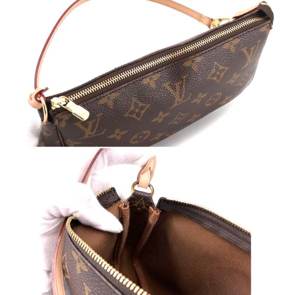 90180919 08 Louis Vuitton Monogram Pochette Accessoires Hand Bag Brown