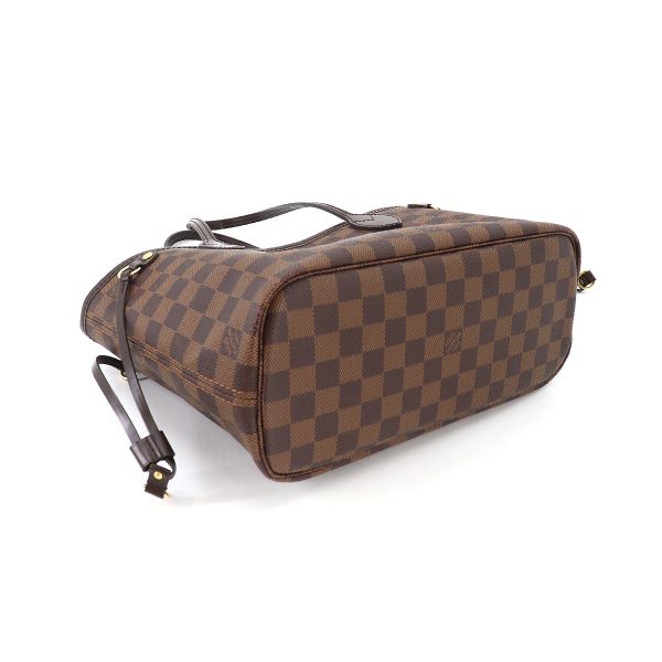 90181061 04 Louis Vuitton Damier Neverfull PM Tote Bag Ebene Brown