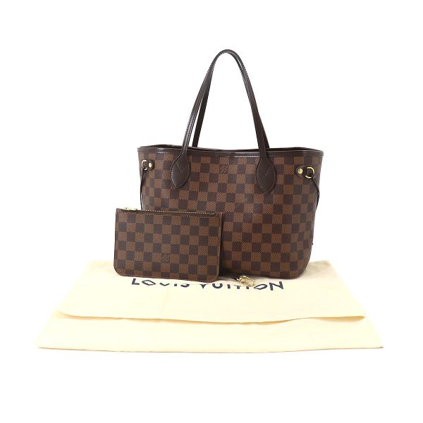 90181061 10 Louis Vuitton Damier Neverfull PM Tote Bag Ebene Brown