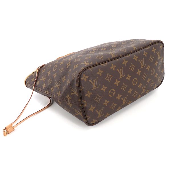 90181239 04 Louis Vuitton Monogram Neverfull MM Tote Bag Brown Beige