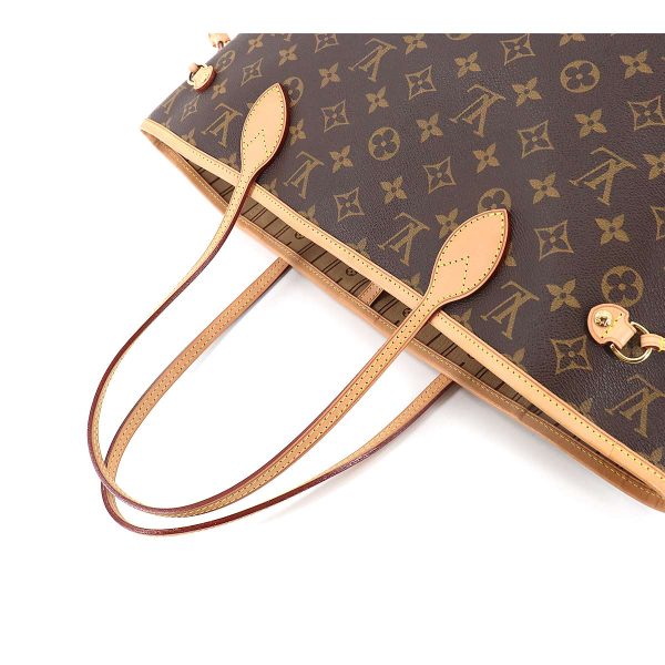 90181239 05 Louis Vuitton Monogram Neverfull MM Tote Bag Brown Beige