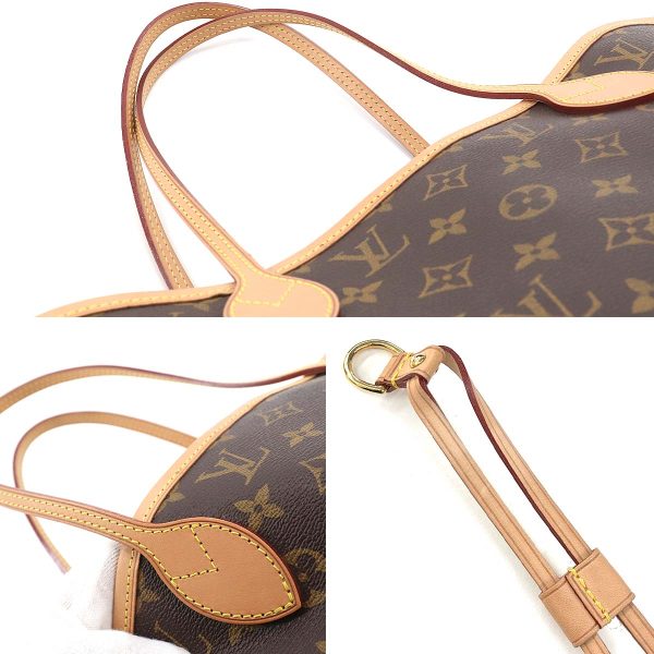 90181239 08 Louis Vuitton Monogram Neverfull MM Tote Bag Brown Beige