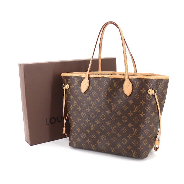 90181239 09 Louis Vuitton Monogram Neverfull MM Tote Bag Brown Beige