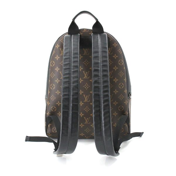 90181756 02 Louis Vuitton Monogram Macassar Josh NV Backpack Rucksack Brown Black