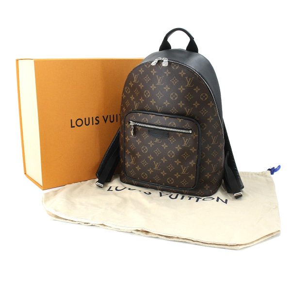 90181756 09 Louis Vuitton Monogram Macassar Josh NV Backpack Rucksack Brown Black