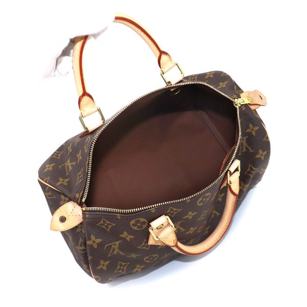 90181929 06 Louis Vuitton Monogram Speedy 30 Hand Bag Brown Gold Hardware