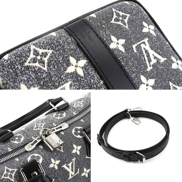 90182105 08 Louis Vuitton Monogram Jacquard Denim Speedy Bandouliere 25 2way Shoulder Bag