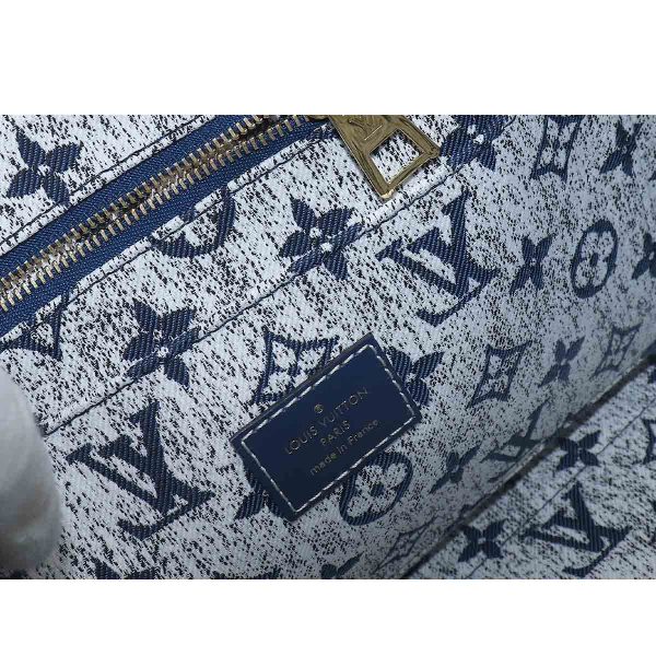 90182106 07 Louis Vuitton Monogram Jacquard Denim Onthego MM 2way Tote Shoulder Bag