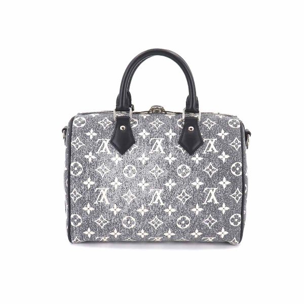 90182111 02 Louis Vuitton Monogram Jacquard Denim Speedy Bandouliere 25 2way Shoulder Bag