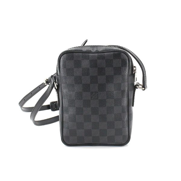 90183433 02 Louis Vuitton Damier Graphite Rem Shoulder Bag Black Gray