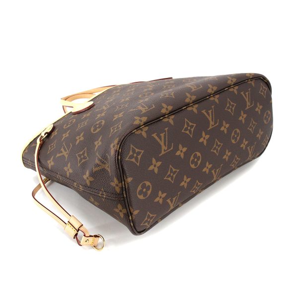 90183518 04 Louis Vuitton Monogram Neverfull PM Tote Bag Brown Pivoine