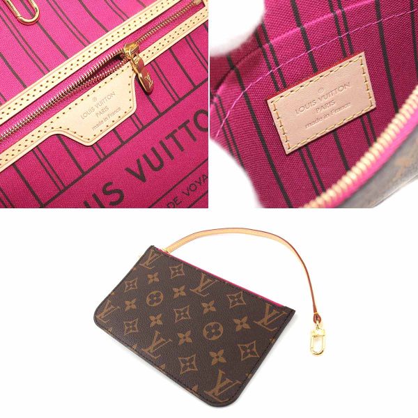 90183518 07 Louis Vuitton Monogram Neverfull PM Tote Bag Brown Pivoine