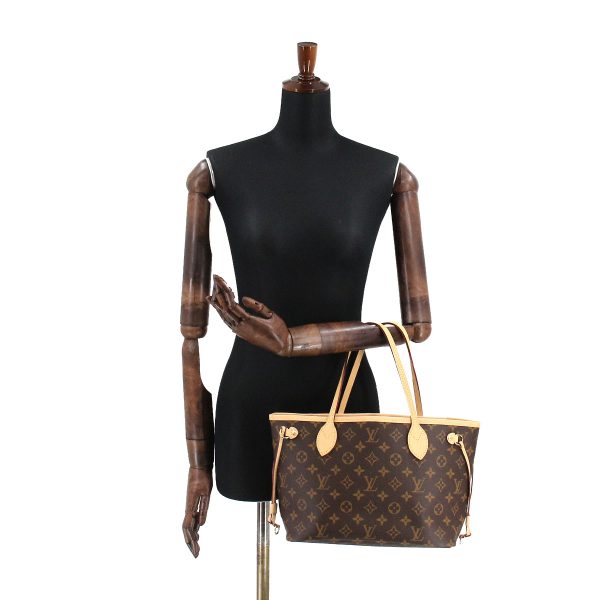 90183518 10 Louis Vuitton Monogram Neverfull PM Tote Bag Brown Pivoine